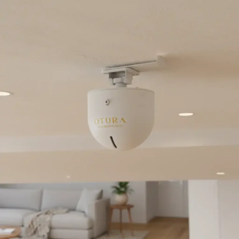 OTURA ORBIS smart ambient scenting system mounted on ceiling for professional fragrance diffusion in retail spaces